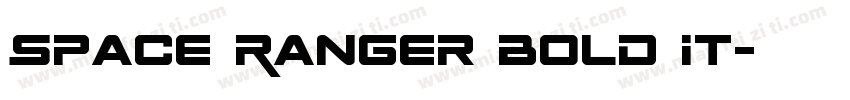 Space Ranger Bold It字体转换